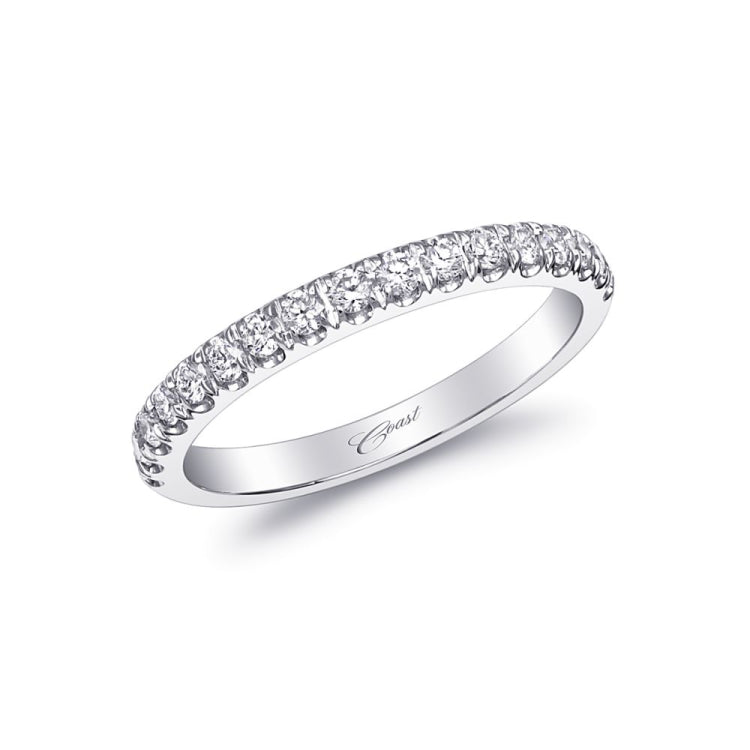 Wedding Band 14 KT White Gold With 0.3 ctw