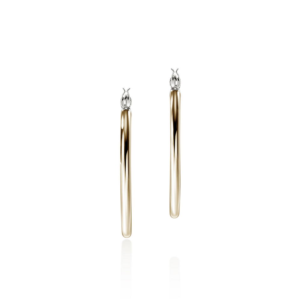 JH Essentials 14K Gold & Silver Hoop Earrings (34.5mm)
