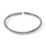 Dot Silver Collar Necklace, Size 16