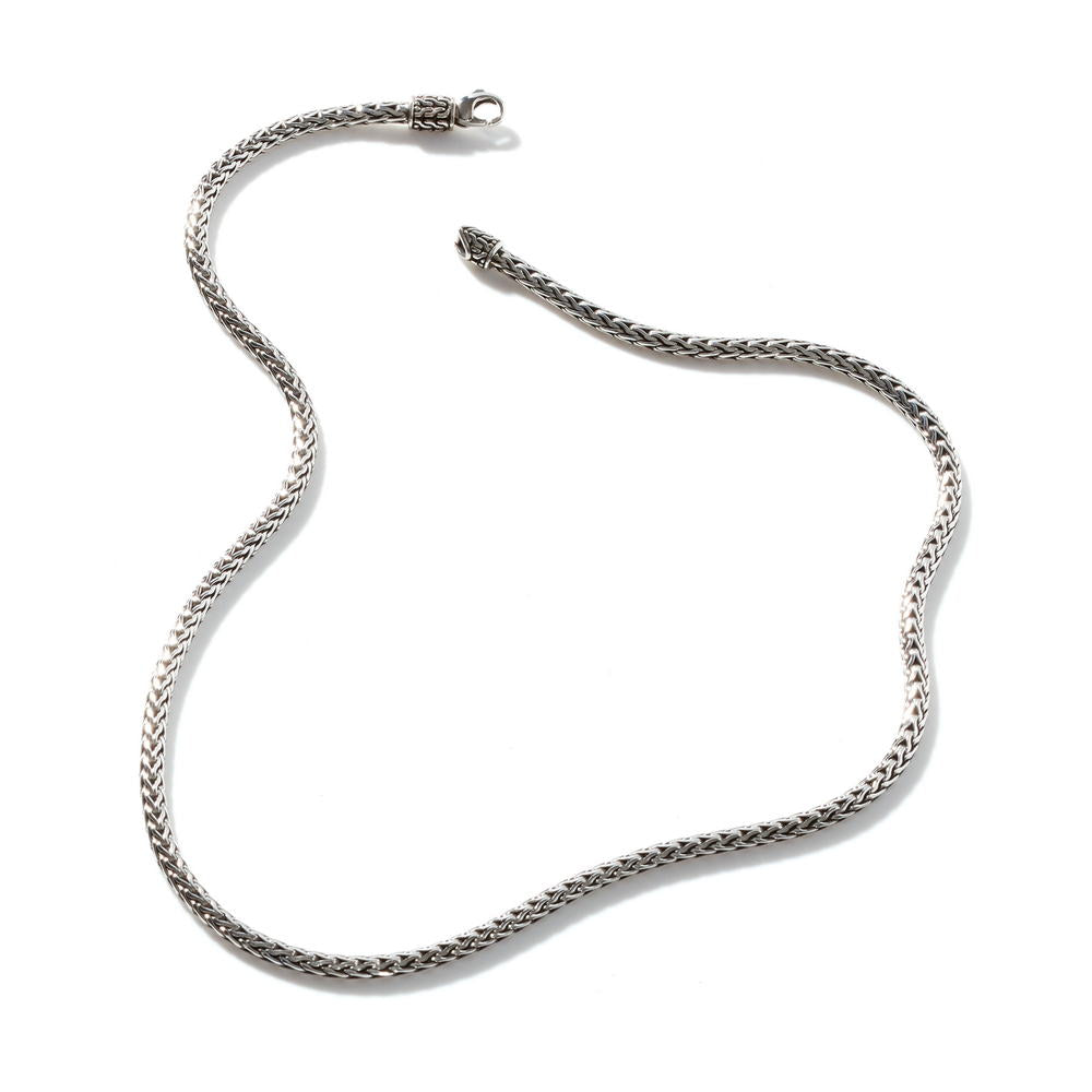 Chains Icon Silver Slim Necklace 3.5mm, Size 18