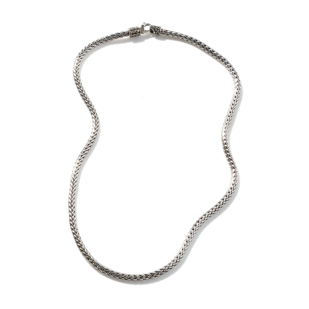 Chains Icon Silver Slim Necklace 3.5mm, Size 18