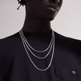 Chains Icon Silver Slim Necklace 3.5mm, Size 18