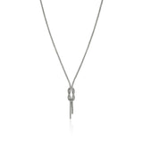 Love Knot Silver 1.8mm Chain Necklace, Size 16-18 Adjustable