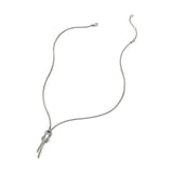 Love Knot Silver 1.8mm Chain Necklace, Size 16-18 Adjustable