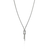 Love Knot Silver 1.8mm Chain Necklace, Size 16-18 Adjustable