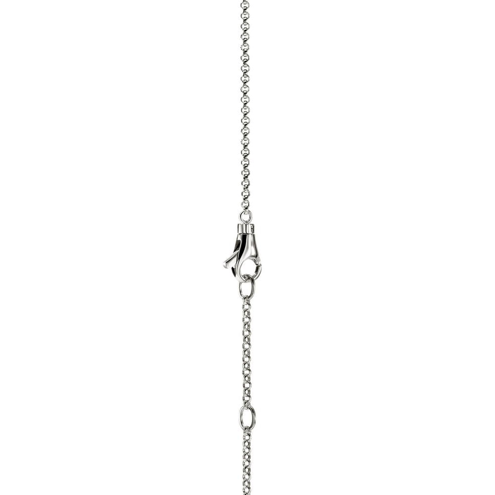 JH Essentials Spiritual Silver Cross Pendant on 1.5mm Rolo Chain Necklace, Size 16-18 Adjustable