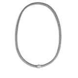 Icon Silver Diamond Pave Extra-Small Necklace (0.18ct), Size 20