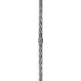 Icon Link Silver Diamond Pave (0.21ct) 6mm Necklace, Size 18