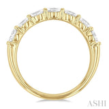 1 Ctw East-West Oval Cut Diamond Fashion Band in 14K Yellow Gold