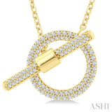 .55CTRDDM CIRCLE TOGGLE NK YG 14K-G*