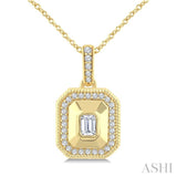 .25CTTWDM EMRD-SHAPE BOLD PD YG14K-G+CH*