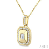 .25CTTWDM EMRD-SHAPE BOLD PD YG14K-G+CH*
