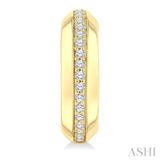 1/6 Ctw Round Cut Diamond Bold Fashion Half Hoop Earrings in 10K Yellow Gold