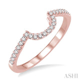 1/5 ctw Round Cut Diamond Wedding Band in 14K Rose Gold
