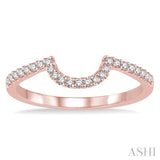 1/5 ctw Round Cut Diamond Wedding Band in 14K Rose Gold