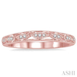 1/20 Ctw Round Cut Diamond Wedding Band in 14K Rose Gold