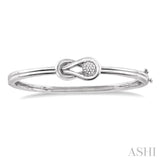 1/20 ctw Single Cut Diamond Fashion Bangle in Sterling Silver