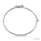 1/20 ctw Single Cut Diamond Fashion Bangle in Sterling Silver
