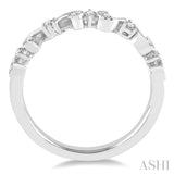 1/5 ctw Round Cut Diamond Stack Band in 14K White Gold