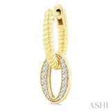 1/4 Ctw Interlocked Rope Round Cut Diamond Fashion Earrings in 10K Yellow Gold