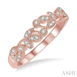 1/6 ctw Round Cut Diamond Wedding Band in 14K Rose Gold
