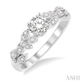 1/6 ctw Diamond Semi-Mount Engagement Ring in 14K White Gold