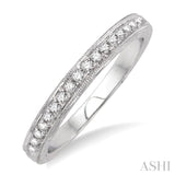 1/8 ctw Round Cut Diamond Wedding Band in 14K White Gold