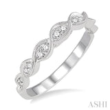 1/5 Ctw Round Diamond Wedding Band in 14K White Gold