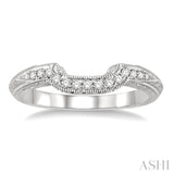 1/10 Ctw Round Cut Diamond Matching Wedding Band in 14K White Gold