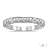 3/8 Ctw Round Cut Diamond Matching Wedding Band in 14K White Gold