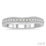 1/5 Ctw Round Cut Diamond Wedding Band in 14K White Gold