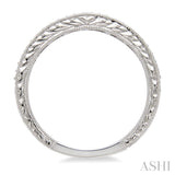 1/10 Ctw Round Cut Diamond Wedding Band in 14K White Gold