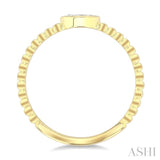 1/6 Ctw Petite Bezel Set Marquise Cut Diamond Stackable Ring in 14K Yellow Gold