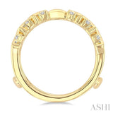 1/2 Ctw Zig-Zag Round Cut Diamond Insert Ring in 14K Yellow Gold
