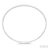 1/4 Ctw Halfway Round Cut Diamond Flex Bangle in 14K White Gold