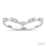 1/5 Ctw Chevron Round Cut Diamond Fashion Band in 10K White Gold