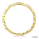 1/6 Ctw Round Cut Diamond Stackable Band in 10K Yellow Gold