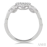 1/10 ctw Round Cut Diamond Wedding Band in 14K White Gold