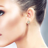 1/2 Ctw Star Lattice Lovebright Round Cut Diamond Earring in 14K Yellow and White Gold