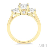 1 ctw Lovebright Round Cut Diamond Ring in 14K Yellow and White Gold