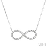 1/2 Ctw Round Cut Diamond Infinity Pendant in 14K White Gold