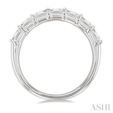 1 Ctw East-West Emerald Cut Diamond Fashion Band in 14K White Gold