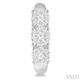 3/4 ctw Lovebright Round Cut Diamond Earrings in 14K White Gold