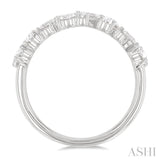 1 1/10 ctw Mixed Shape Diamond Fashion Ring in 14K White Gold