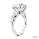 1 1/5 Ctw Round Shape Round Cut Diamond Semi-Mount Engagement Ring in 14K White Gold