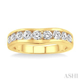 1.00 ctw Round Cut Diamond Matching Wedding Band in 14K Yellow Gold