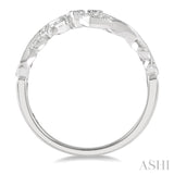 1/10 ctw Round Diamond Wedding Band in 14K White Gold