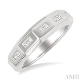 1/6 ctw Geometric Shape Emerald Cut Diamond Fashion Band in 14K White Gold