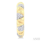 1/3 ctw Art Deco Inspired Round Cut Diamond Fashion Half Hoop Earring in 10K Yellow Gold