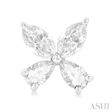 1/2 ctw Floral Pear and Marquise Cut Diamond Stud Earrings in 14K White Gold